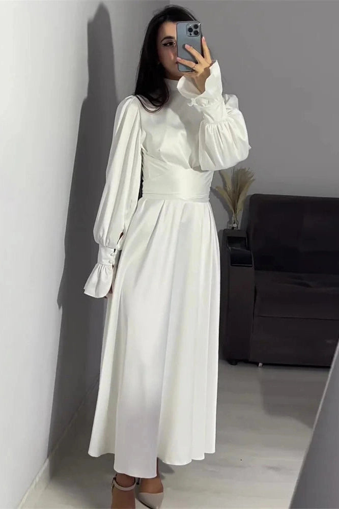 Glorol - Patchwork Slim Lace-Up Maxi Dress