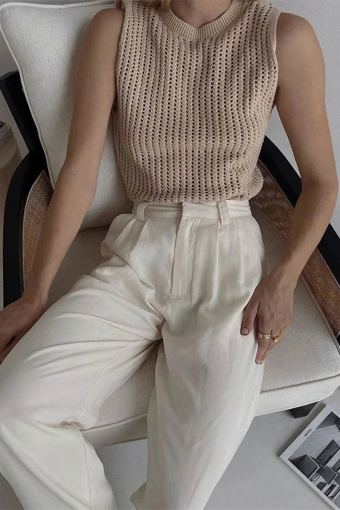 Glorol - Hollow Out Sleeveless Top