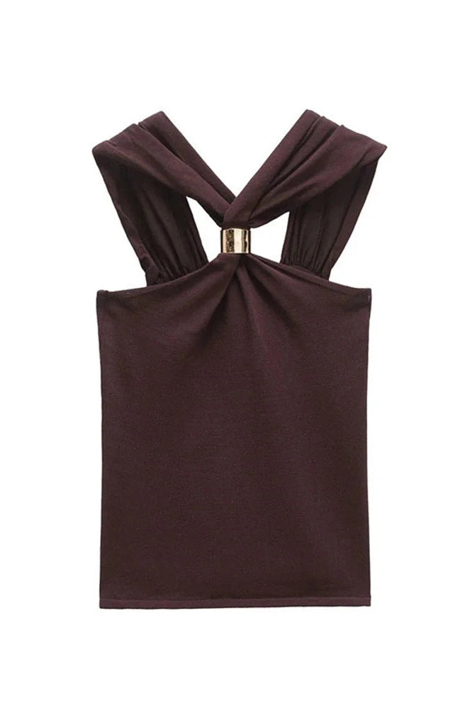 Glorol - Backless Patchwork Top