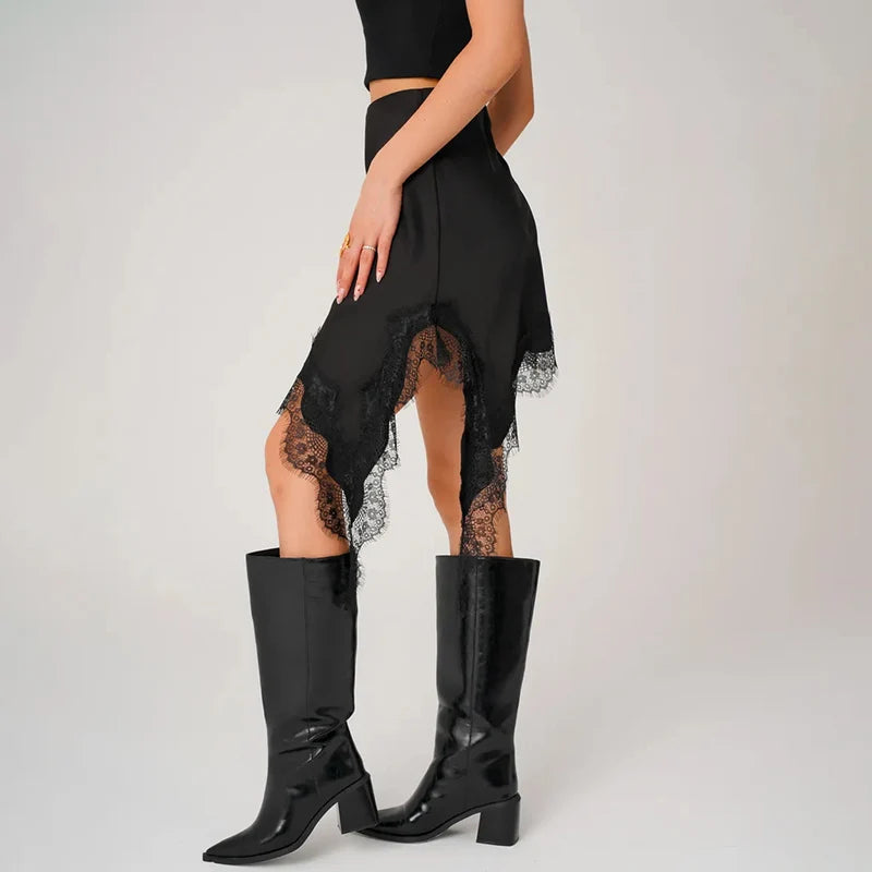 Glorol - Elegant High Waist Lace Skirt