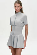 Glorol - 2026 Zipper Short Sleeve Bodycon Jumpsuit