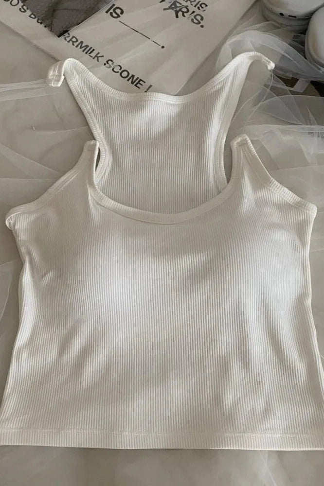 Glorol - Sleeveless Open Shoulder Top