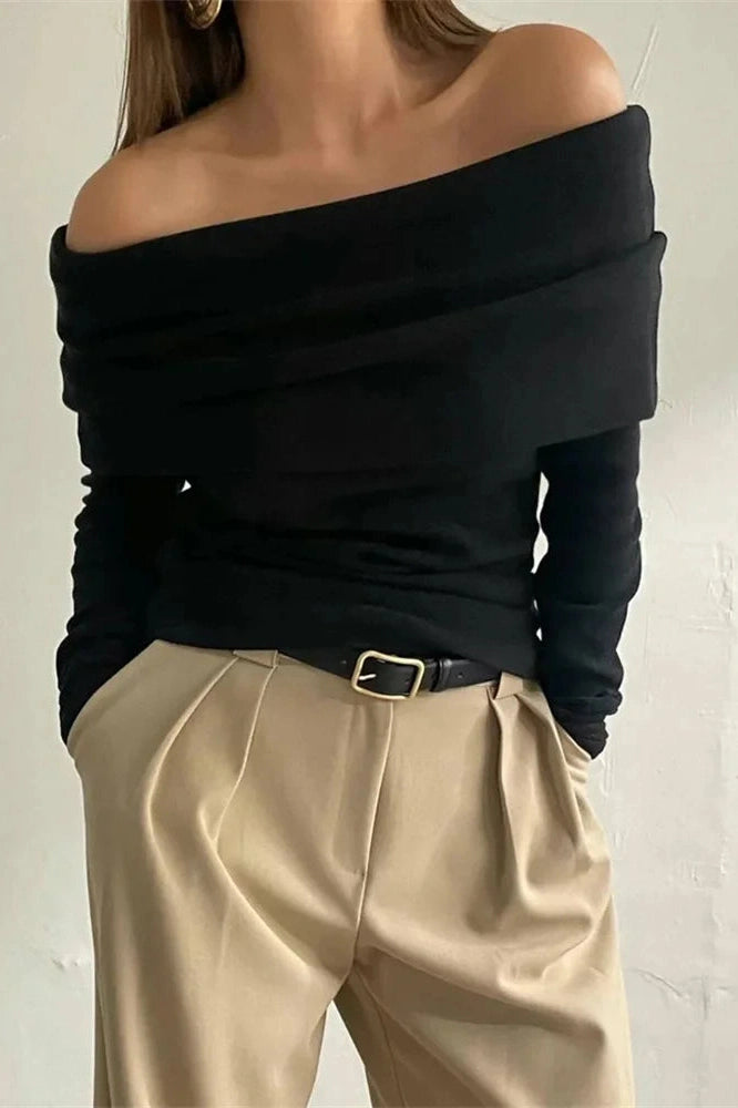 Glorol - Backless Slim Off-Shoulder Top