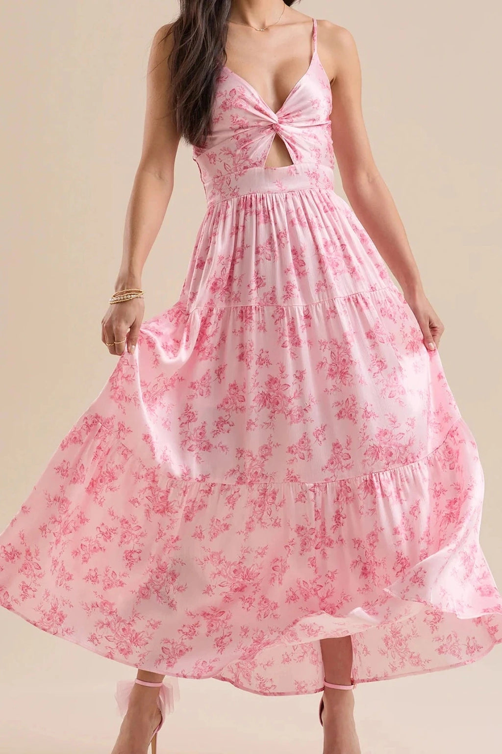 Glorol - Elegant Sleeveless V-Neck Maxi Dress