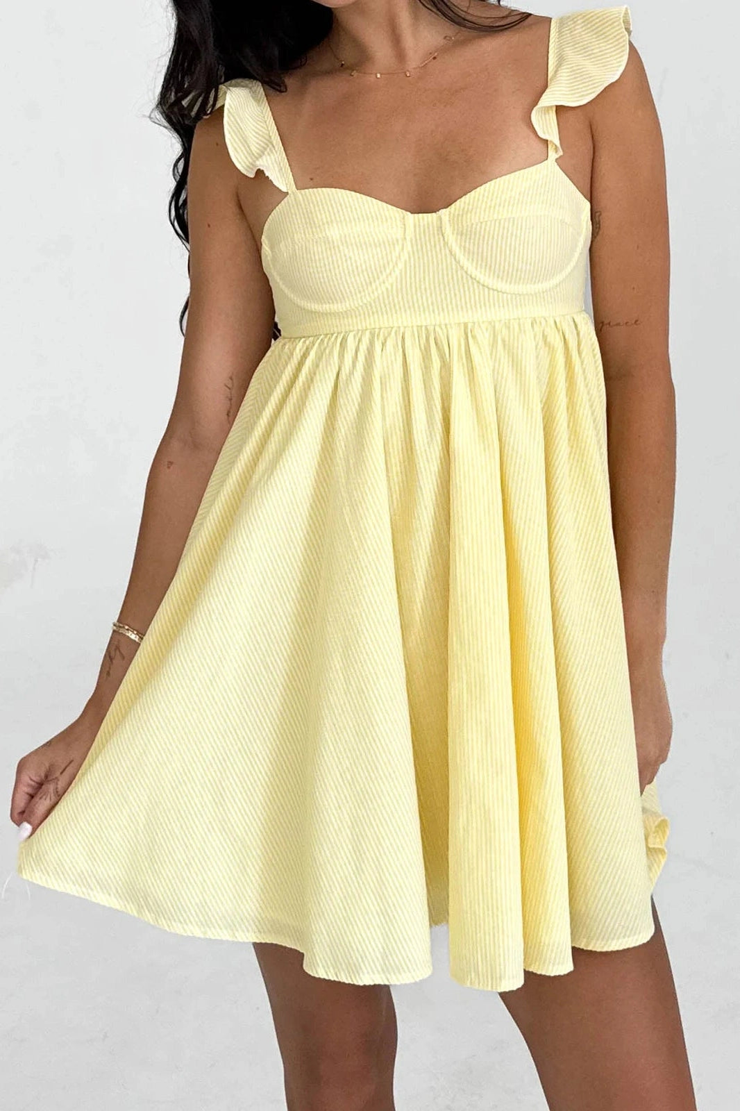 Glorol - Sleeveless Backless A-Line Mini Dress