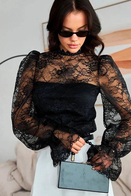 Glorol - Lace Long-Sleeve Top