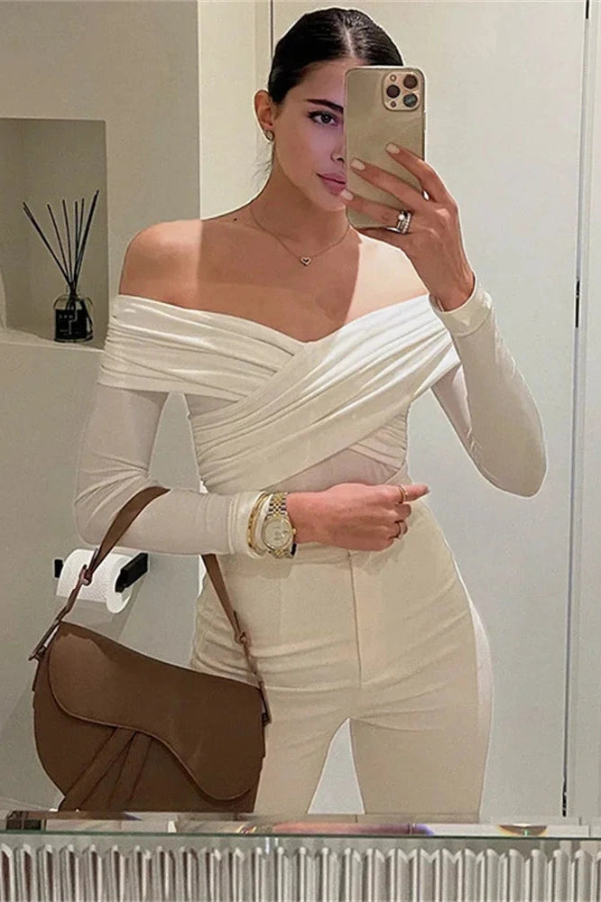 Glorol - See-Through Patchwork High Waist Jumpsuit