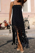 Glorol - Hollow Out Backless Sleeveless Maxi Dress