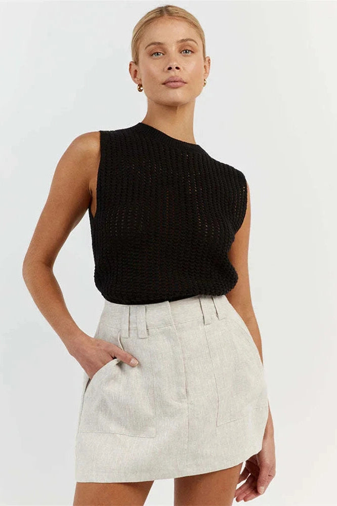 Glorol - Hollow Out Sleeveless Top