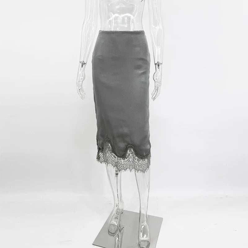 Glorol - Lace Loose Leisure High Waist Skirt