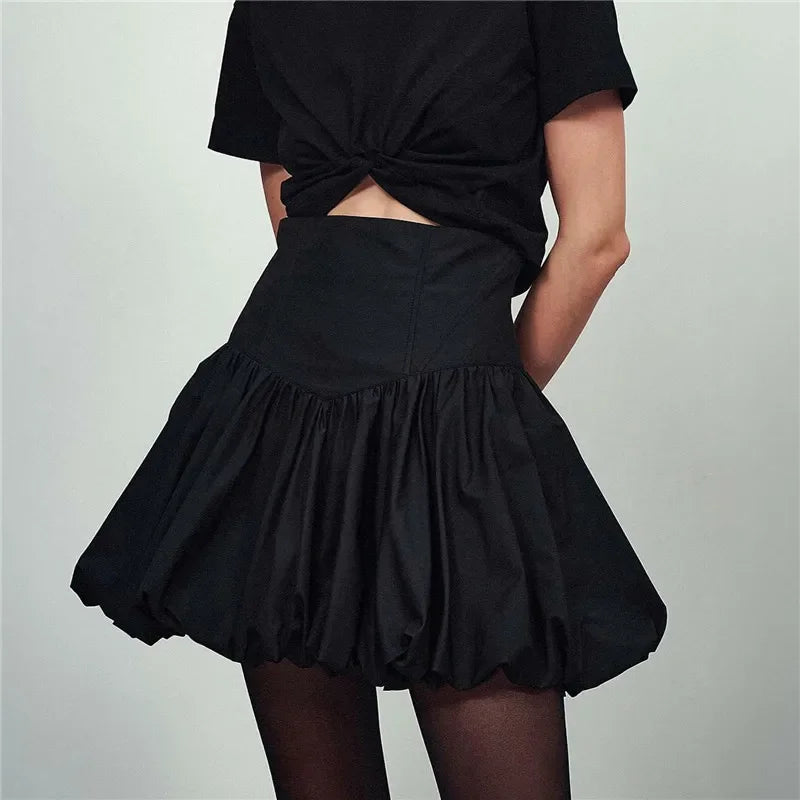 Glorol - Elegant Bubble High Waist Skirt