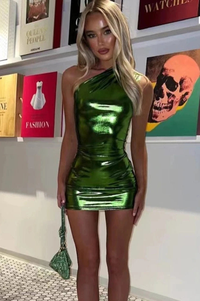 Glorol - Elegant Bodycon Sleeveless High Waist Slim Mini Dress