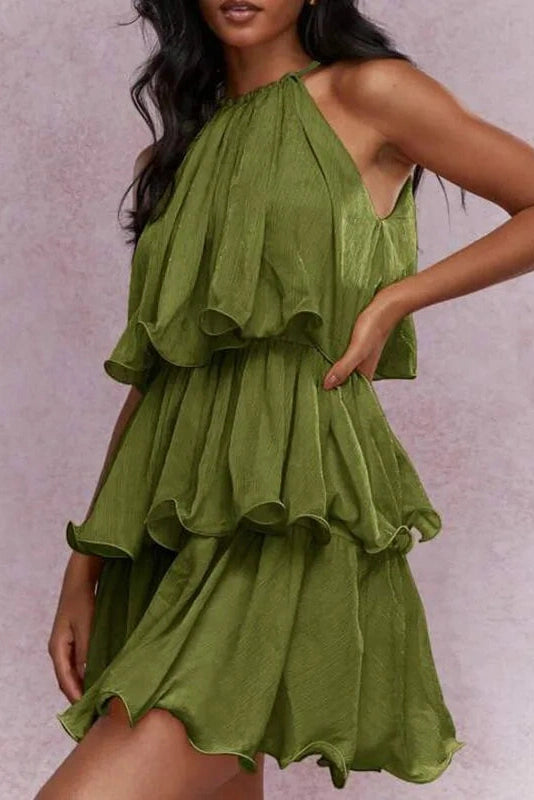 Glorol - Hollow Out Loose A-Line Sleeveless Mini Dress