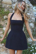 Glorol - Elegant Off-Shoulder Strapless Backless Sleeveless A-Line Mini Dress