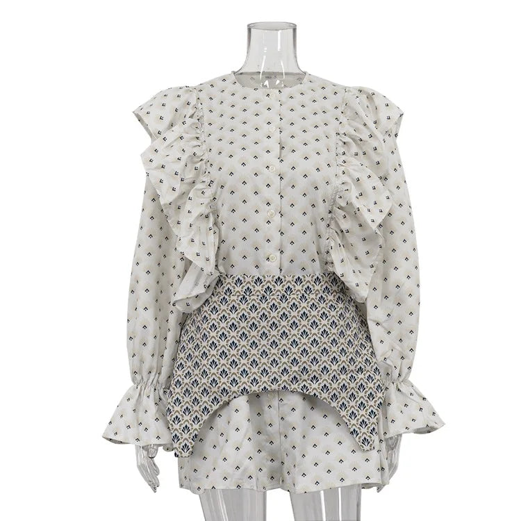 Glorol - Long Sleeve High Waist Slim Mini Dress