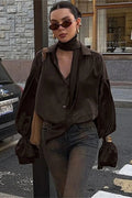 Glorol - Long Sleeve Patchwork Loose Top
