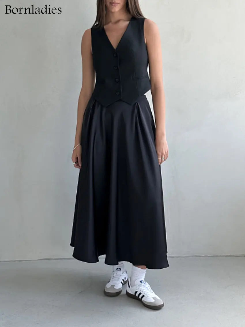 Glorol - Elegant Loose High Waist Skirt
