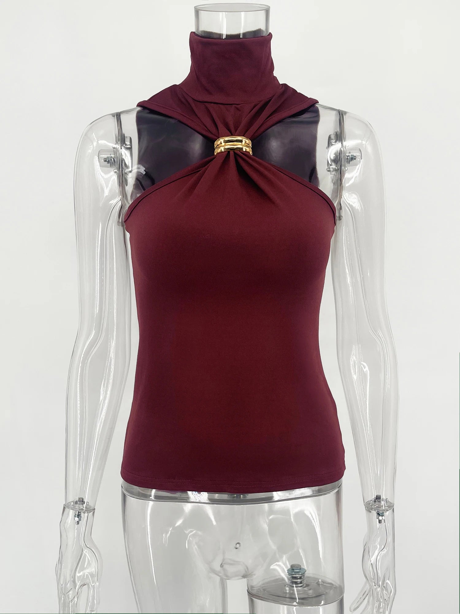 Glorol - Sleeveless Off-Shoulder Slim Top