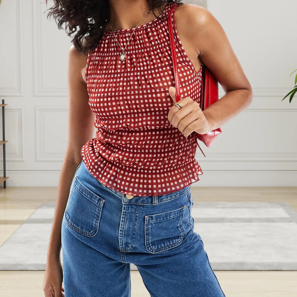 Glorol - Sleeveless Slim Fit Top