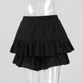Glorol - High Waist Pure Cotton A-Line Skirt