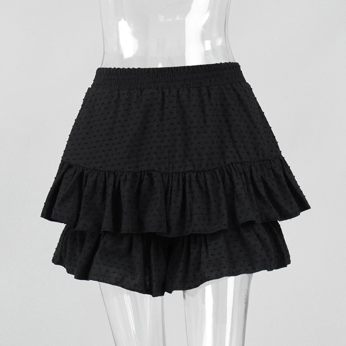 Glorol - High Waist Pure Cotton A-Line Skirt