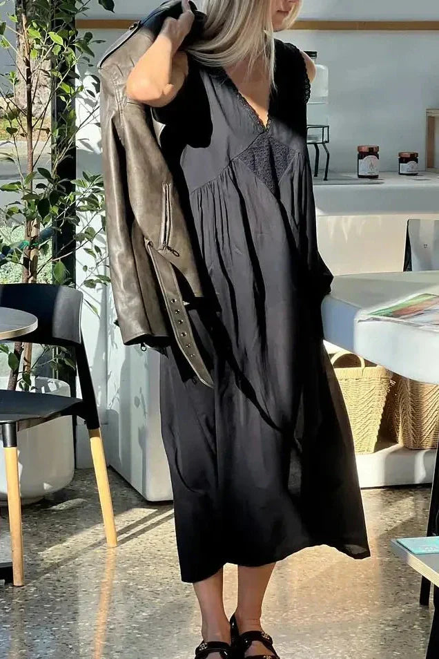 V-Neck Sleeveless Maxi Dress