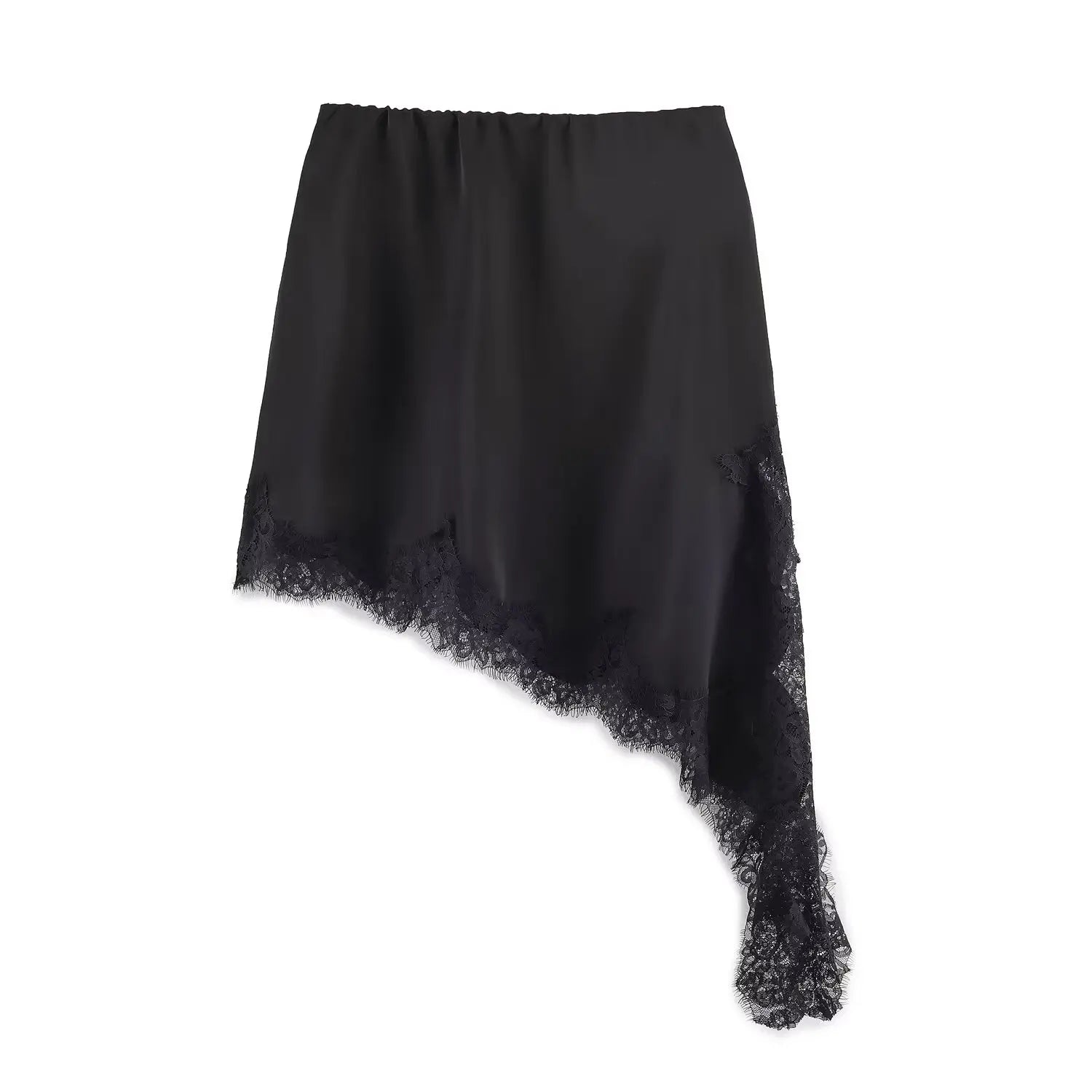 Glorol - Elegant Irregular Lace Slit Skirt