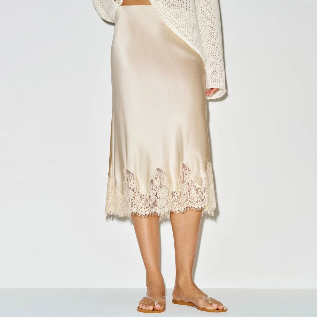 Glorol - High Waist Lace Patchwork Skirt