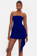 Glorol - Off-Shoulder Strapless Sleeveless Backless Mini Dress