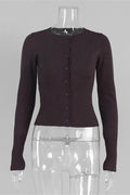 Glorol - Long Sleeve Patchwork Slim Loose Top