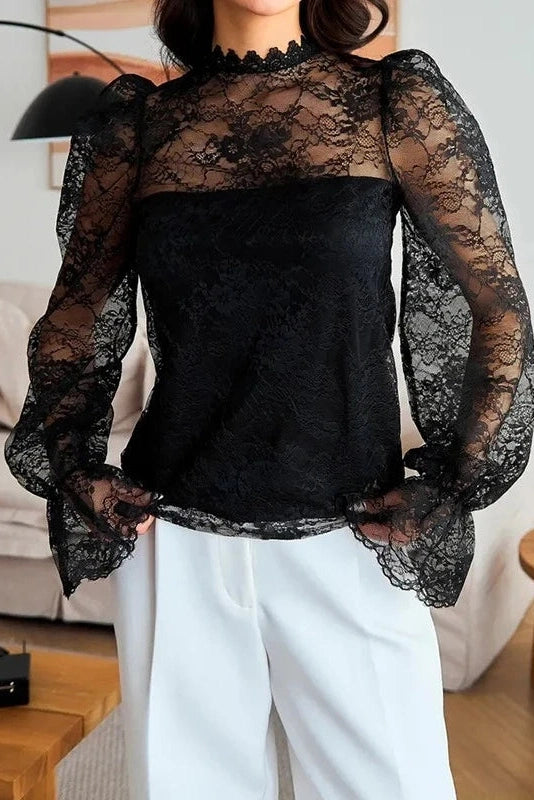 Glorol - Lace Long-Sleeve Top