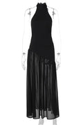 Glorol - Elegant Slim Sleeveless High Waist Maxi Dress