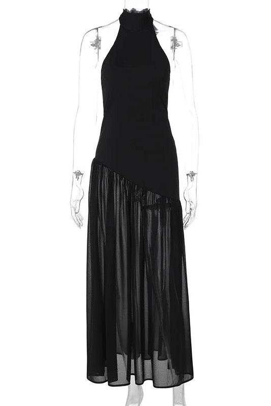 Glorol - Elegant Slim Sleeveless High Waist Maxi Dress