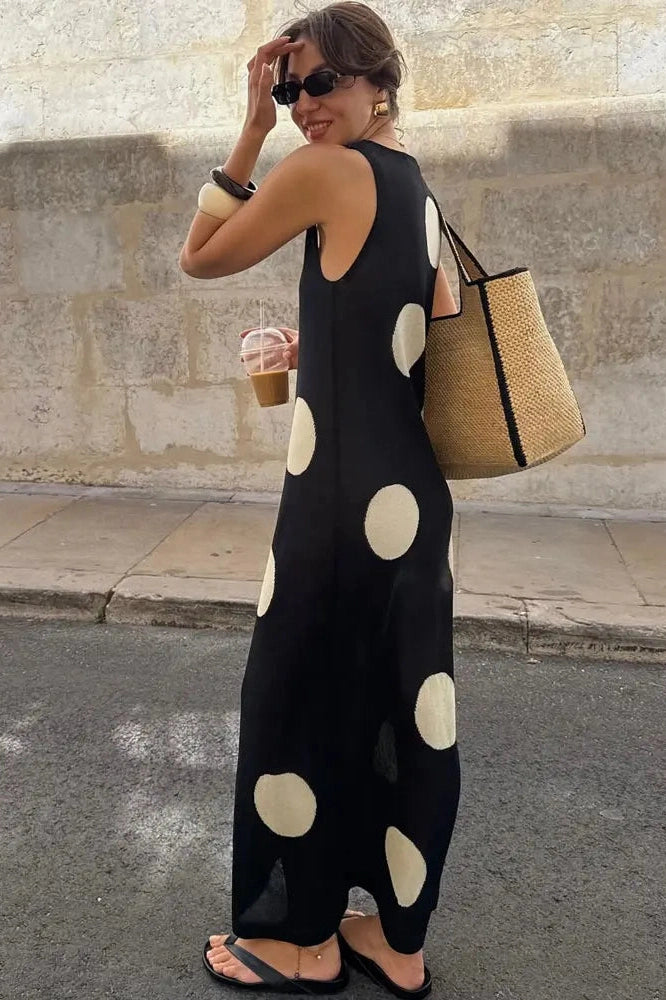 Glorol - Sleeveless Loose See-Through Maxi Dress