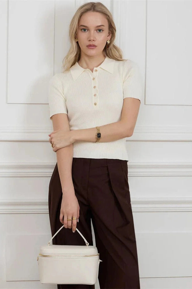 Glorol - Elegant Short Sleeve Top