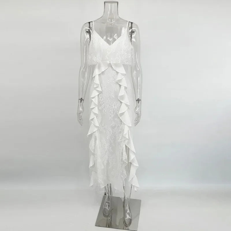 Glorol - Elegant Patchwork Sleeveless Maxi Dress