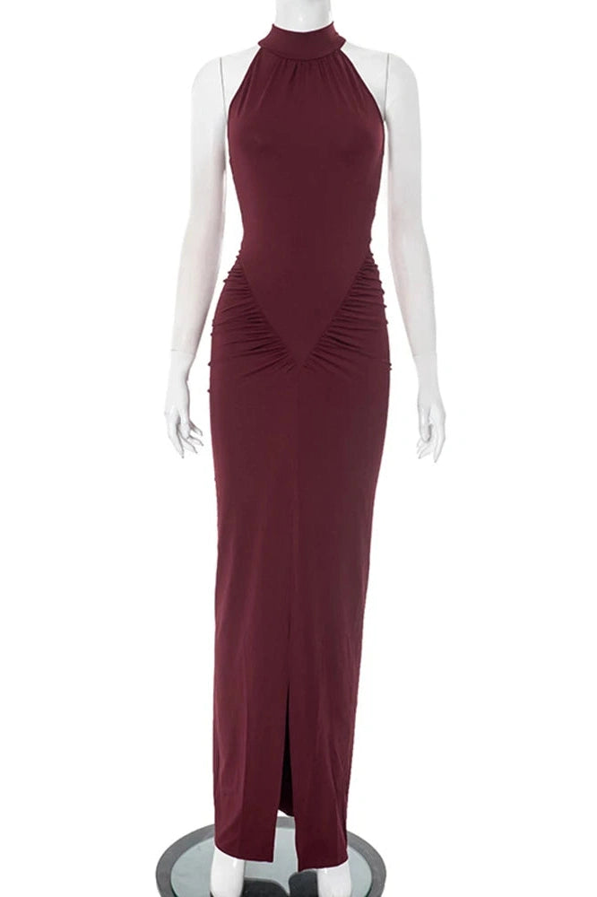 Glorol - Elegant Sleeveless Bodycon Maxi Dress
