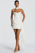 Glorol - Off-Shoulder Strapless Sleeveless Backless High Waist Mini Dress