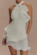 Glorol - Elegant Knitted Sleeveless Mini Dress