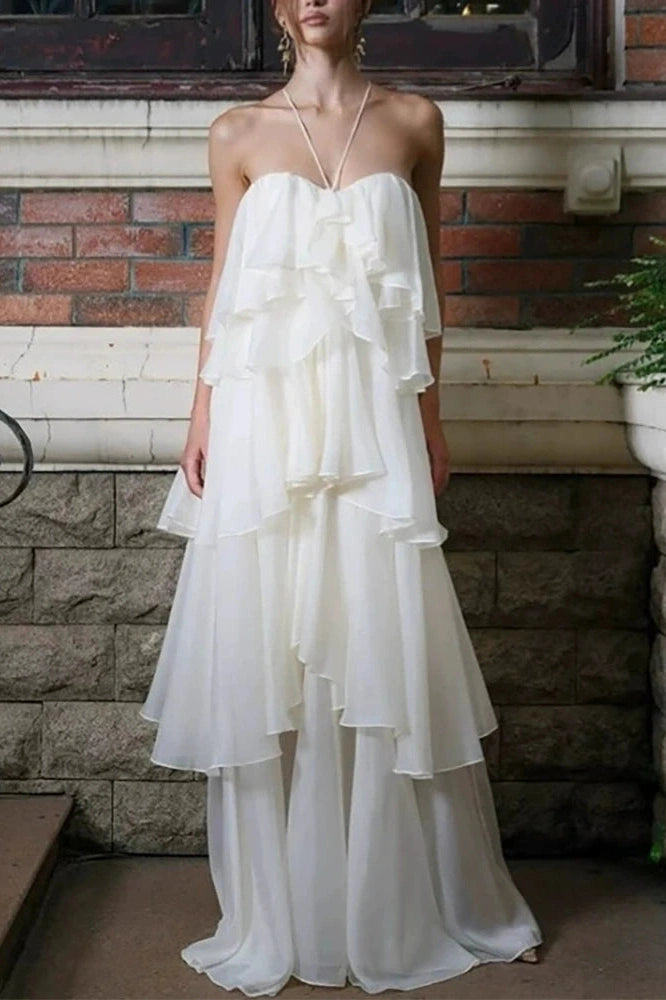 Glorol - Elegant Off-Shoulder Sleeveless Maxi Dress