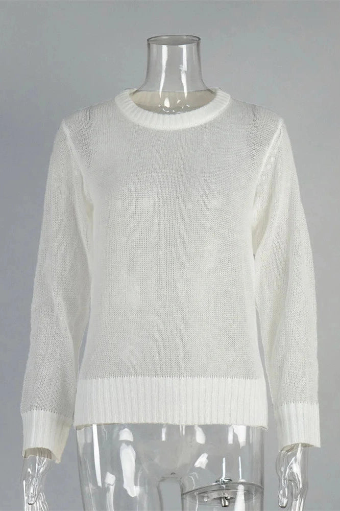 Glorol - See-Through Long Sleeve Top