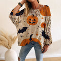 Glorol - Hollow Print Long Sleeve Top