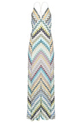 Glorol - Backless Knit Spaghetti Strap Sleeveless High Waist Maxi Dress
