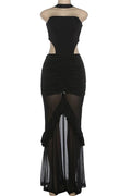 Glorol - Elegant Slim High-Waisted Maxi Dress