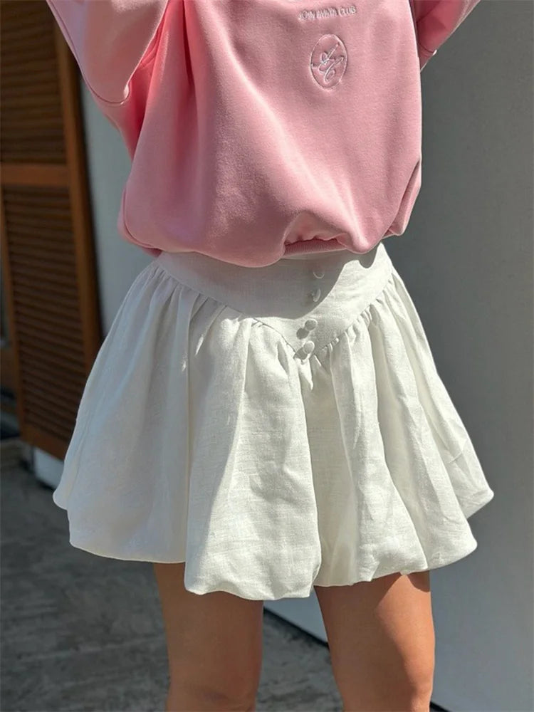 Glorol - High Waist Pleated Skirt