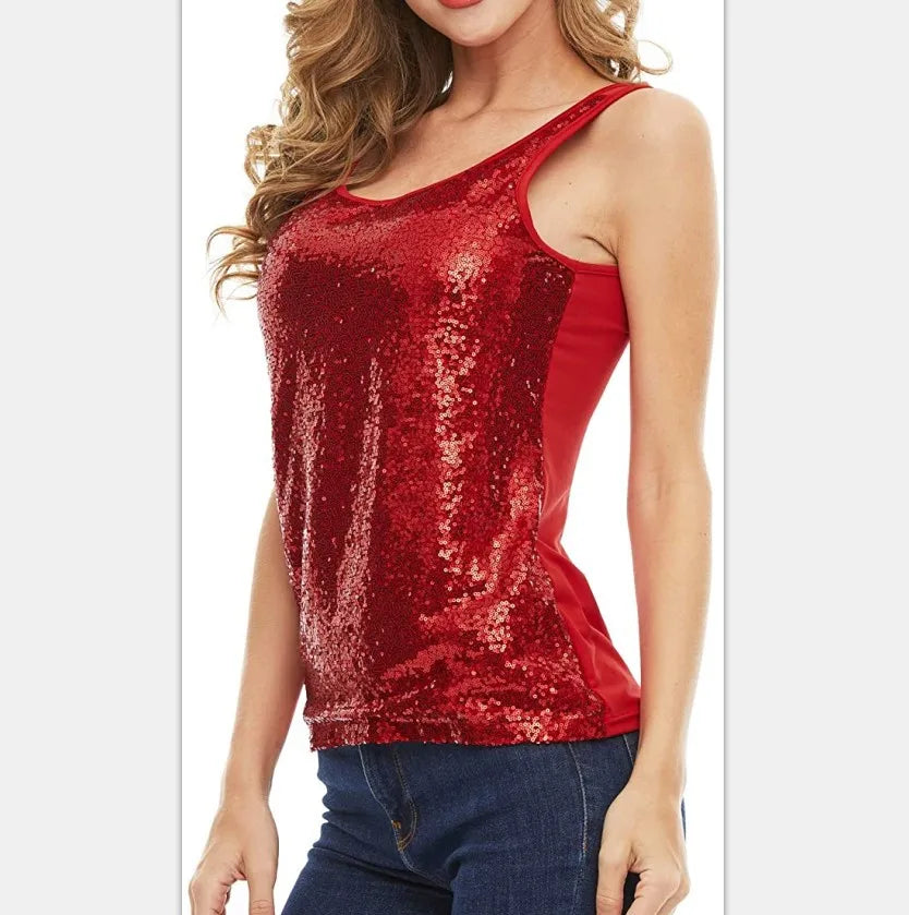 Glorol - Slim Sleeveless U-Neck Top