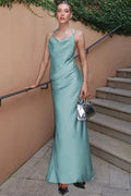 Glorol - Spaghetti Strap Backless Sleeveless Bodycon Maxi Dress