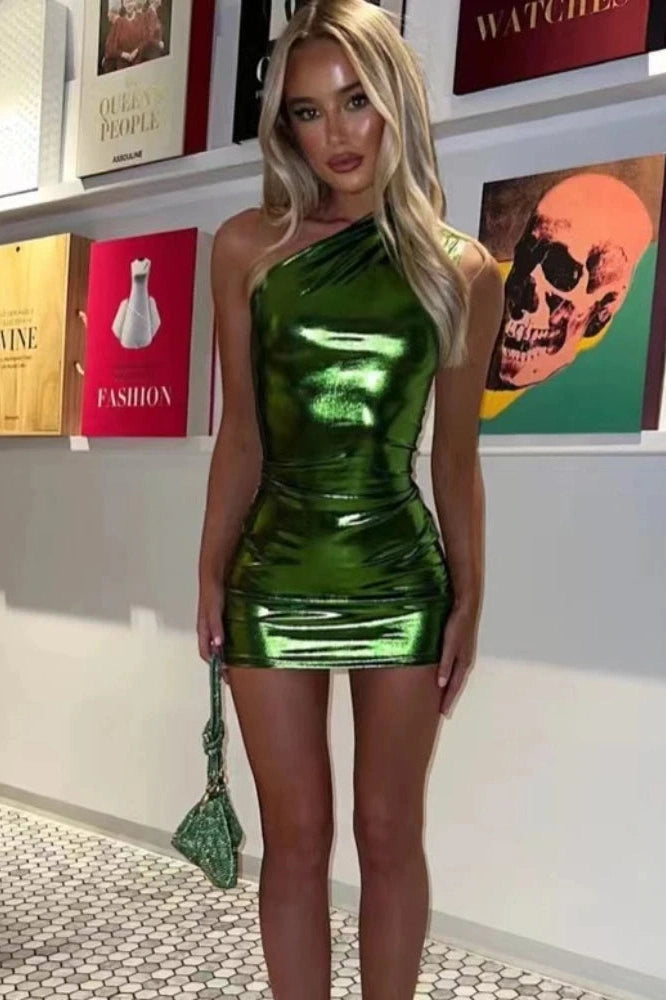 Glorol - Elegant Bodycon Sleeveless High Waist Slim Mini Dress