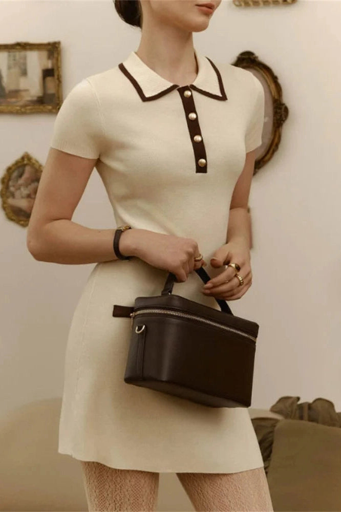 Glorol - Elegant Short Sleeve Bodycon Mini Dress