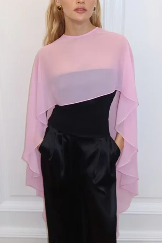 Glorol - Elegant Shawl Irregular Top
